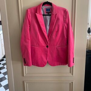 Super Cute Bright Pink Velvet J Crew Blazer (12)